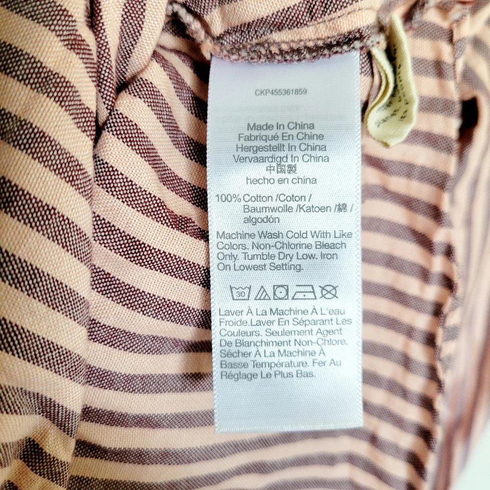 Madewell Puff-Sleeve Peplum Wrap Top in Stripe‎ in Sweet Tulip